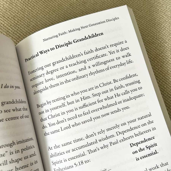 Practical Ways to Disciple Grandchildren, a look inside the book (large print) 
